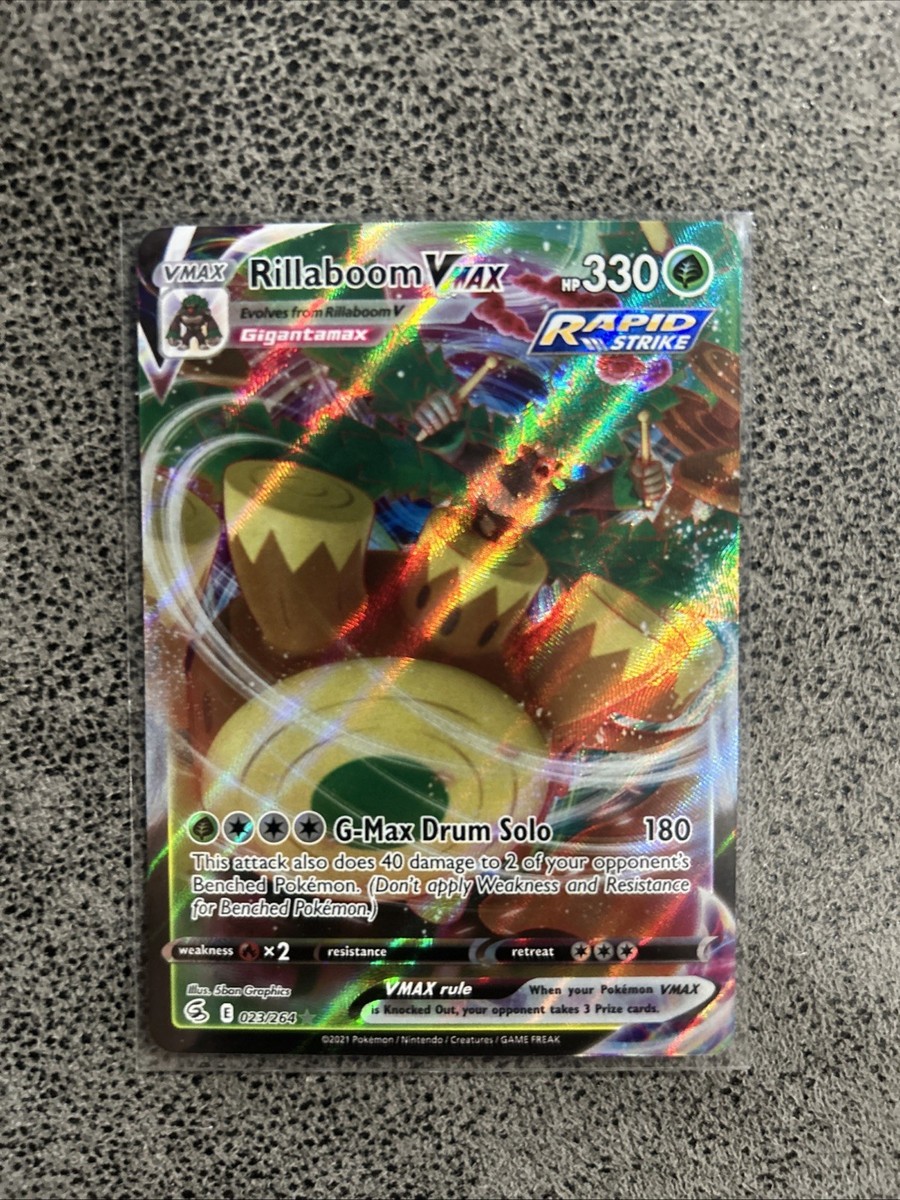 Rillaboom VMAX 023/264 Ultra Rare Fusion Strike Pokemon Card Mint
