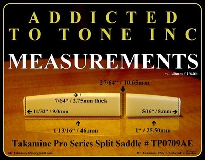 Takamine Pro Series SPLIT SADDLE / Genuine OEM Part / unfinished