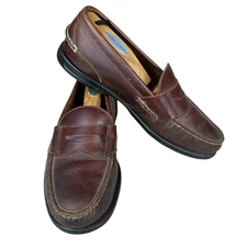 SPERRY Top Sider Penny Loafer Mens 8.5 M Brown Leather Slip On Shoes