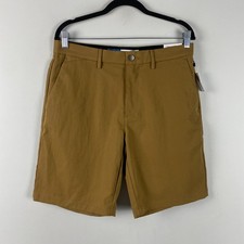 Old Navy Ultimate Tech Slim Khaki Shorts Mens 32 Brown Built-In Flex Performance