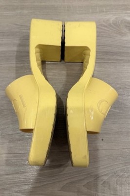 美品  x Gucci コラボサンダル イエロー 厚底サンダル 36 Gucci Yellow Jelly Platform Sandals | eBay