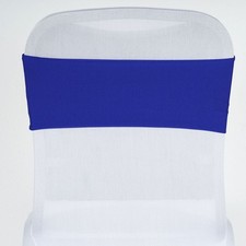 10 Royal Blue Spandex STRETCHABLE CHAIR SASHES Wedding Party Decorations SALE