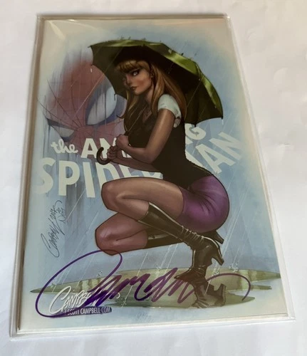 Amazing Spider-Man #14 J Scott Campbell Gwen Stacey Variant SIGNED w/ COA