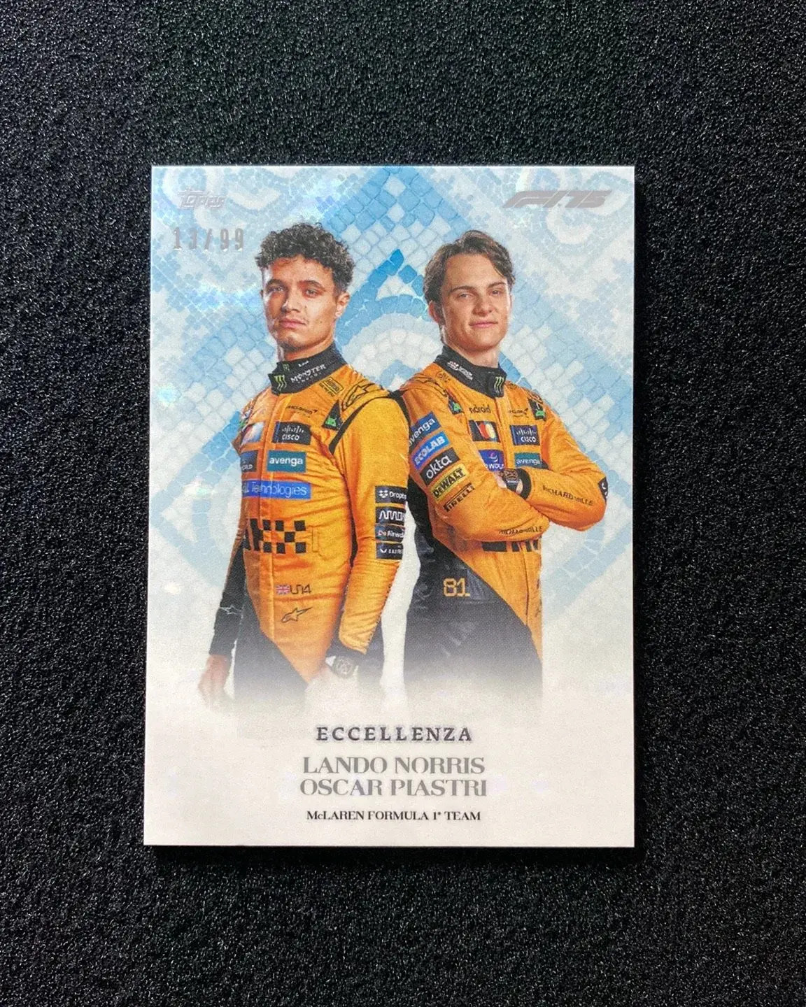2025 F1 Eccellenza La Squadra Lando Norris, Oscar Piastri #DB26 Blue /99