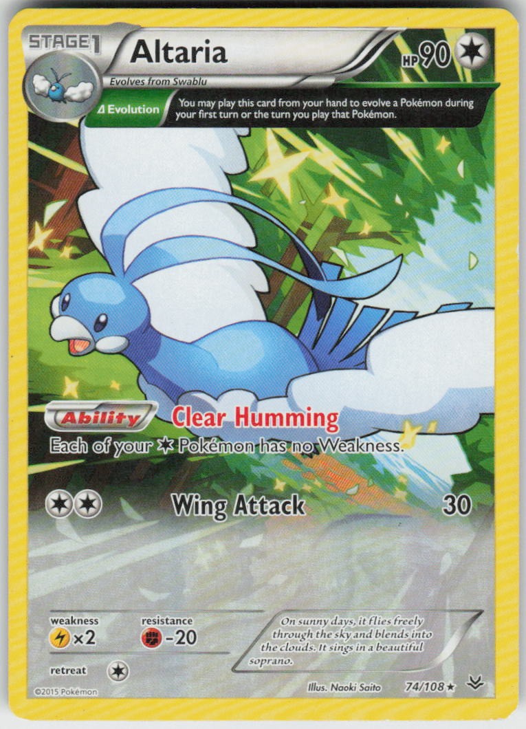 ALTARIA 74/108 ROARING SKIES POKEMON RARE MP