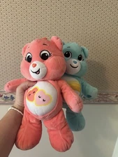 Lot of 2 Care Bears Unlock the Magic Basic Fun! 10" Stuffed Plush Animal