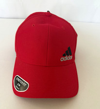 Adidas Mens Red Stretch Fit Baseball Cap Hat ...