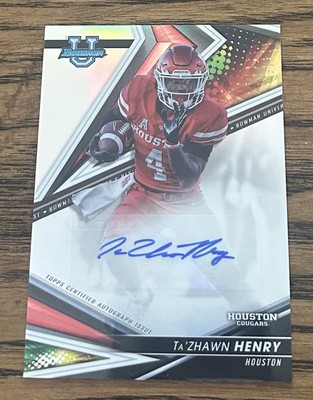 2022 Bowman Best University TAZHAWN HENRY Rookie RC Auto Card #BA-TZH Refractor
