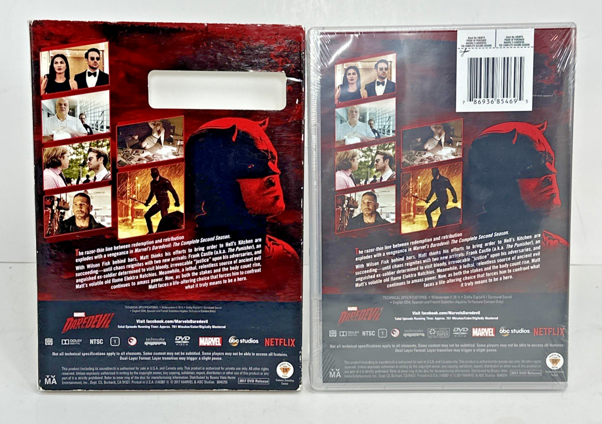 Daredevil: The Complete Second Season (DVD, 2017, 4-Disc Set) W