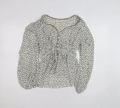 Weiße Tunika-Bluse Damen UK Größe M Max Studio