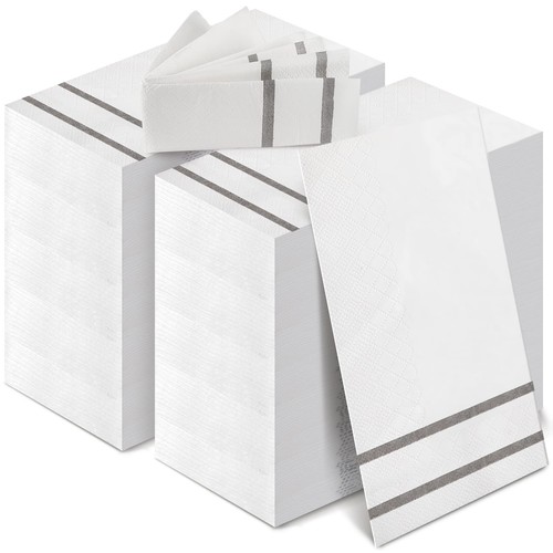400 Count Disposable Guest Towels for Bathroom Hand Towels Bulk Elegant Dinne... - 第 1/7 張圖片