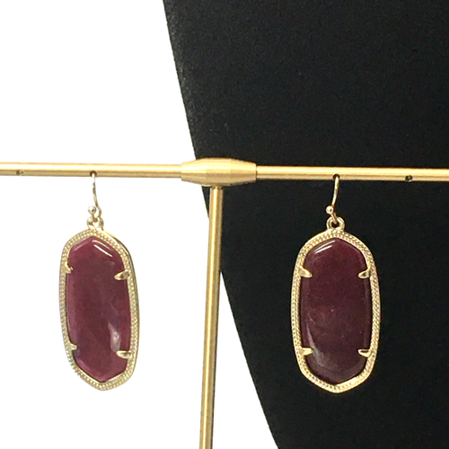 Kendra Scott Danielle Oval Earrings Carnelian 2"
