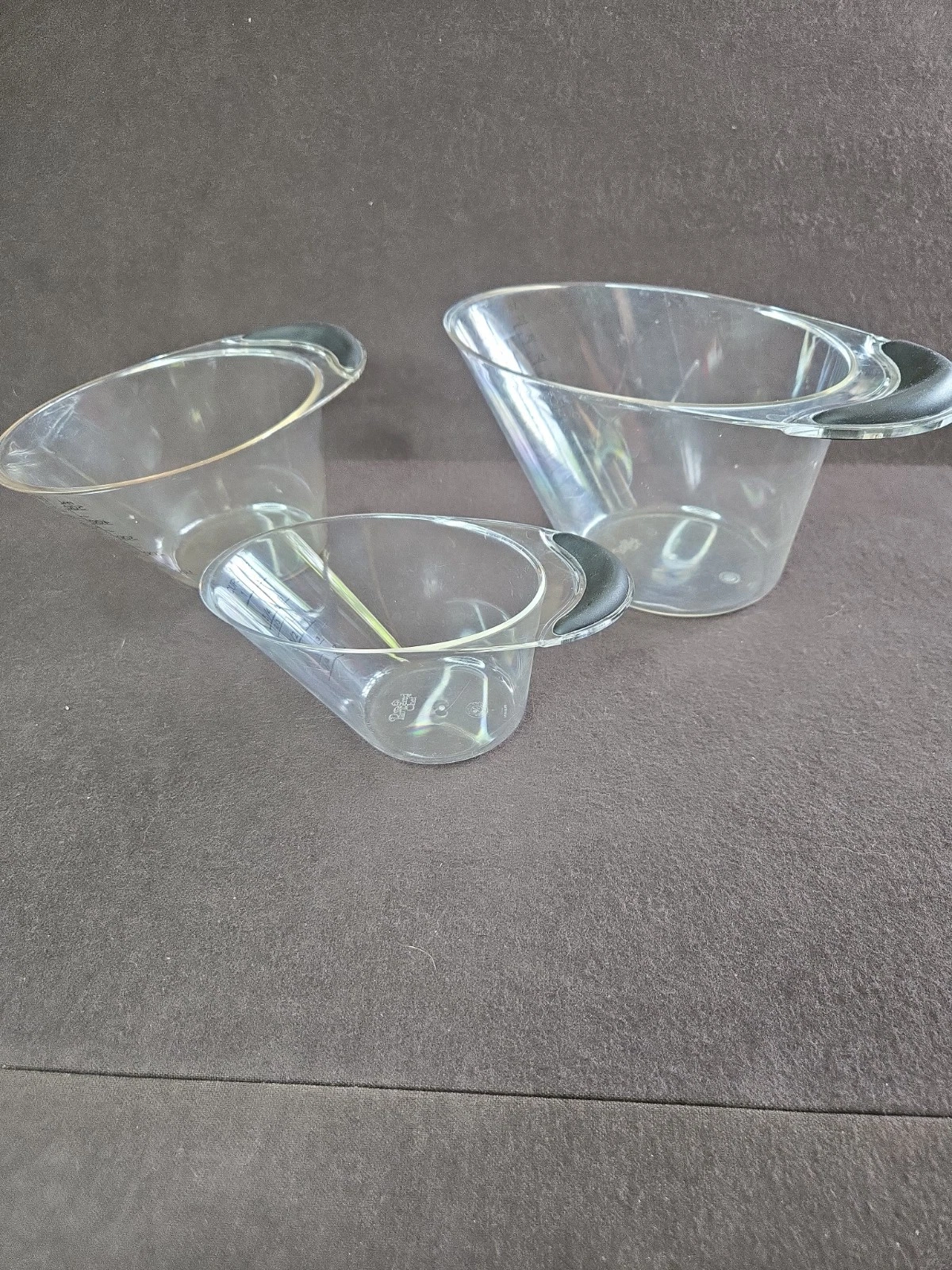 Pampered Chef Clear Plastic Oval Measuring Cup Set with Handles Cooking
Opens in a new window or tab