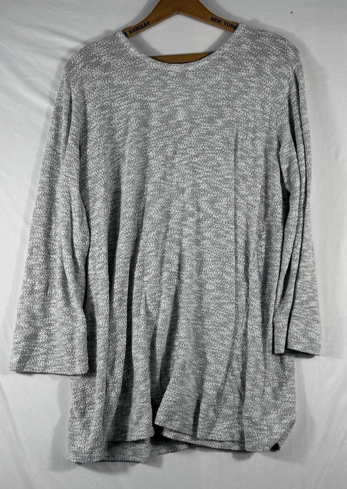 Nally & Millie 女式 XL 长袖 Gauzy 轻便毛衣美国制造 — 第 3/4 张图片