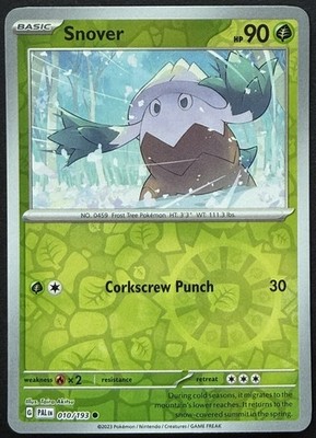Snover Reverse Holo Common SV02: Paldea Evolved 010/193 NM