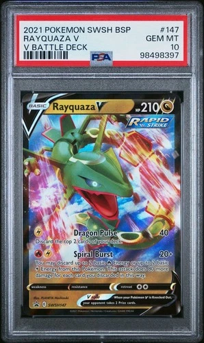 POKEMON RAYQUAZA V SWSH147 BLACK STAR PROMO PSA 10 GEM MINT LOW POP