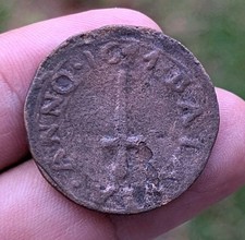 Netherlands East Indies - 1/2 VOC Stuiver Anno Sword 1644 Batavia, Rare coin_v22