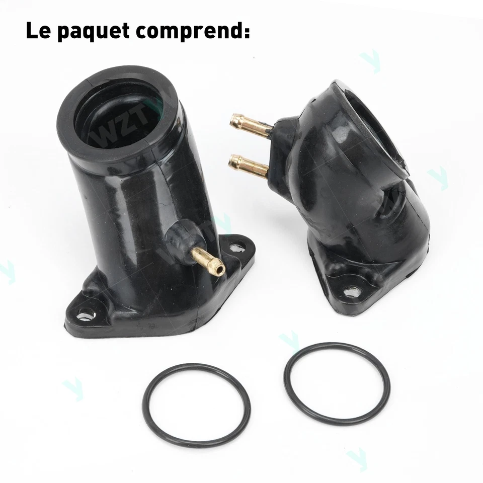 Paire de pipes, pipe d'admissions pour HYOSUNG 125 GT GTR GV COMET - Photo 2/4