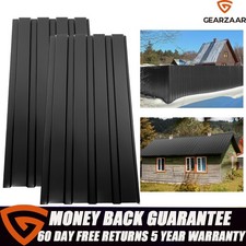 24pc Black Galvanized Metal Roofing Sheets for Garage Carport Shed UK