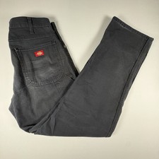 Dickies Men's Black Carpenter Cargo Workwear Utility Pants 32x32