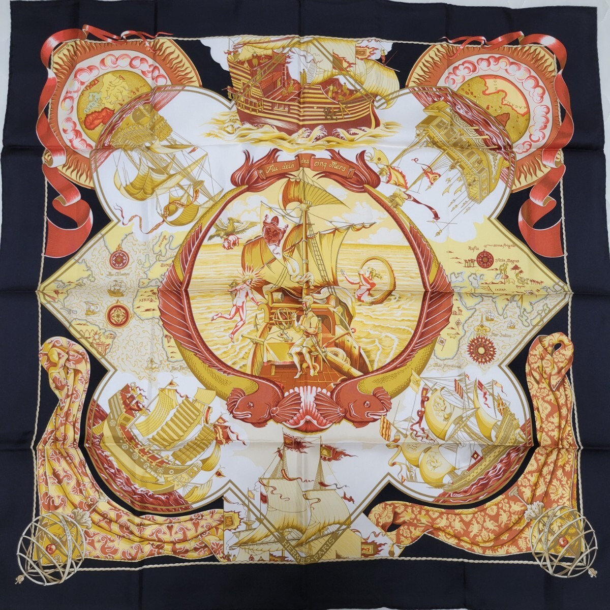 Hermes Carr 90 Silk Scarf in Luxurious Classic Design
