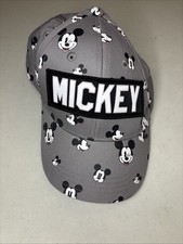 Disney Mickey Reacts Youth Baseball Hat, Gray - Adjustable Kids Cap
