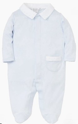Kissy Kissy Baby s New Beginning Kissy Cotton Footie Sz. Newborn Baby Blue B0158