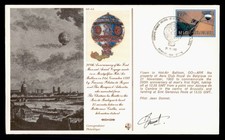 DR WHO 1983 BELGIUM BALLOON POST TO SINT GENESIUS RODE PILOT SIGNED M71746