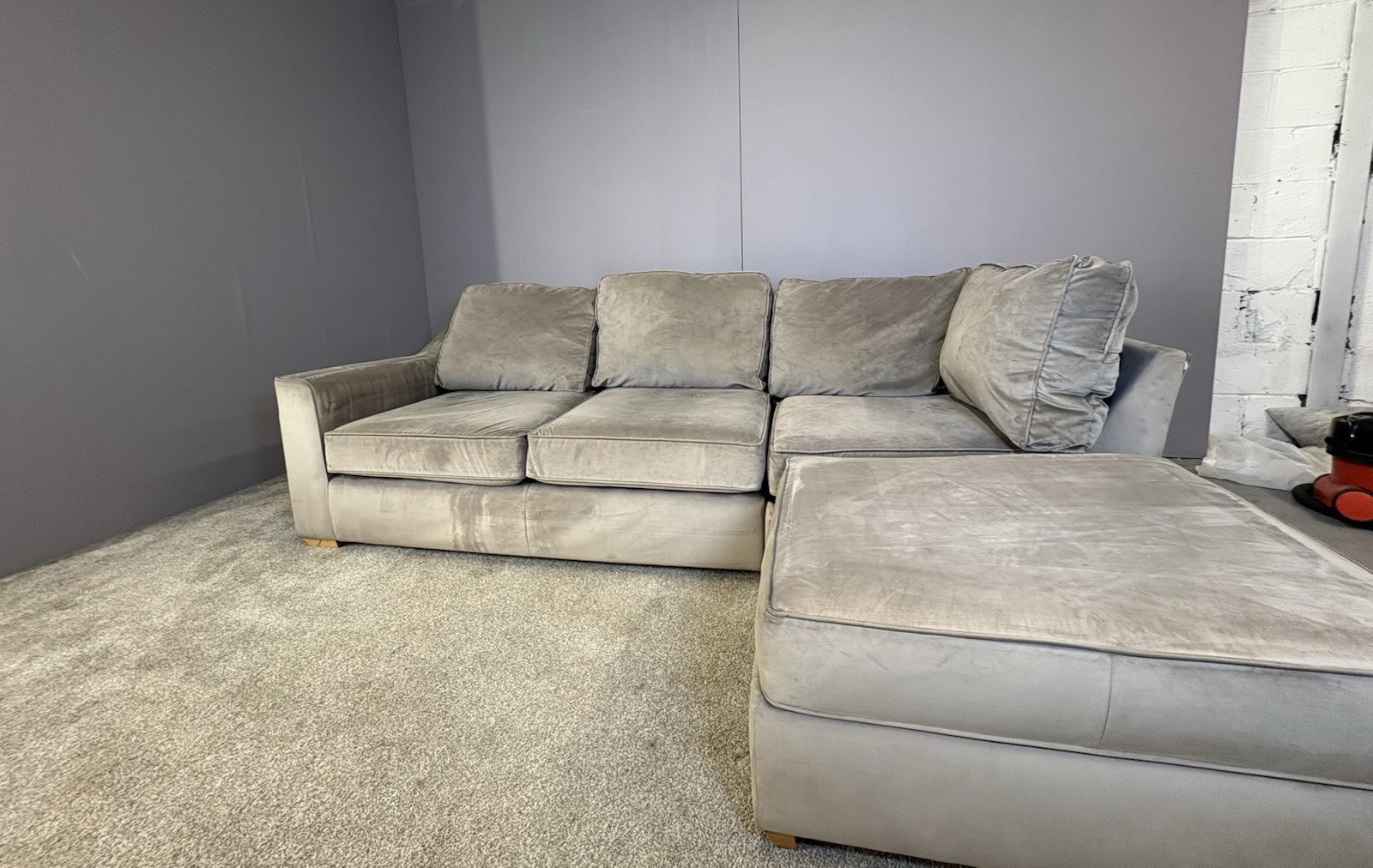 Grey L shape sofa DELIVERY AVAILABLE