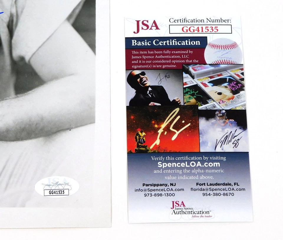 Ray Boone Signed 8 x 10 B & W Photo Tigers JSA Auto - Image 3 of 3