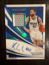 2020-21 Panini Immaculate-Patch Autograph Maxi Kleber #PA-MAX Jersey /42 AU, MEM