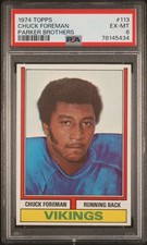 1974 Topps Parker Brothers Pro Draft Chuck Foreman #113 PSA 6 Vikings DA1083