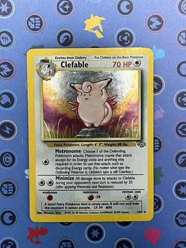 Pokémon TCG Clefable Jungle 1/64 Holo Unlimited Holo Rare