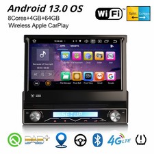 8-Core Android 14 Universal 1 Din DAB+ Autoradio CarPlay DVD WiFi Navi OBD2 64GB