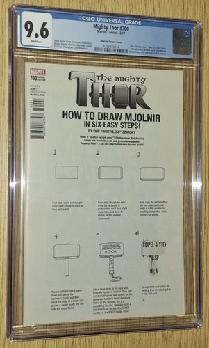 Marvel Comics Mighty Thor #700 CGC 9.6 Zdarsky Error Variant Aaron 12/2017