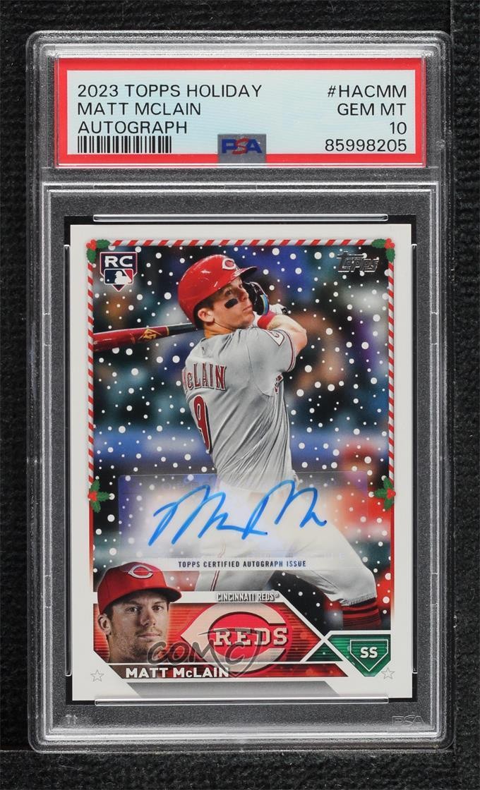 2023 Topps Holiday - Autographs Matt McLain #HAC-MM /300 (AU, RC