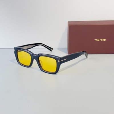 Tom Ford FT1327 Sunglasses Black Frame Yellow Lens Unisex With Box
