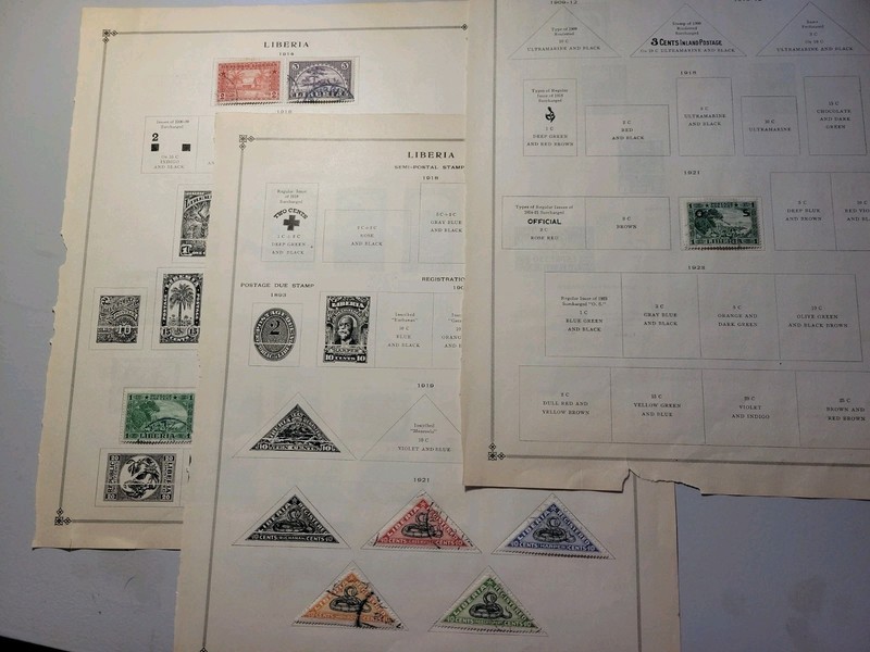 8 Stamps From Liberia. 1914-1921. Registration, Official & Postage. All Have Gum