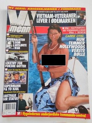 CARRE OTIS & MICKEY ROURKE in VI MENN magazine Norway 1996.