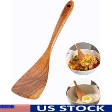 Wooden Cooking Spatula Heat Resistant Non Stick Kitchen Utensil Ergonomic Gift