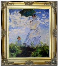 Framed Hand Painted Oil Painting Repro Claude Monet Woman with a Parasol 20x24in
