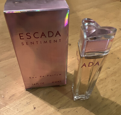 ESCADA Sentiment Eau de Parfum Miniature W/Box Valentine Heart 4 ml .14 oz NIB