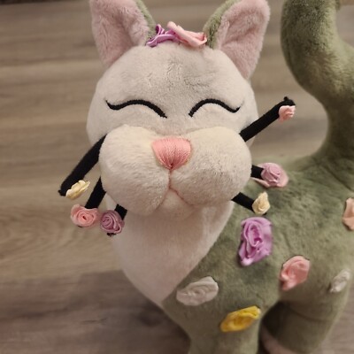 Whimsy Clay Plush GREEN CAT Amy Lacombe WHIMSICLAY Stuff Animal