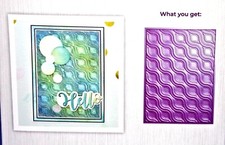 3D Embossing Folder Contemporary Waves New by Crafters Companion 5 x 7 Free Ship