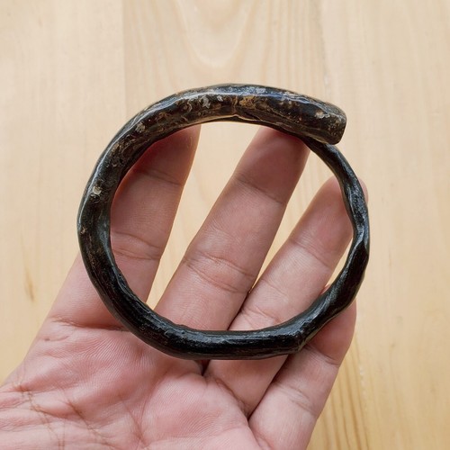 Indonesian Akar Bahar Bracelet Genuine Black Coral Bangle #172 - Picture 3 of 6