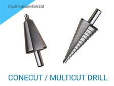Conecut / Multi-Cut Drill Bits - Taper Stepped Drills (3-30mm) Shank - All Sizes