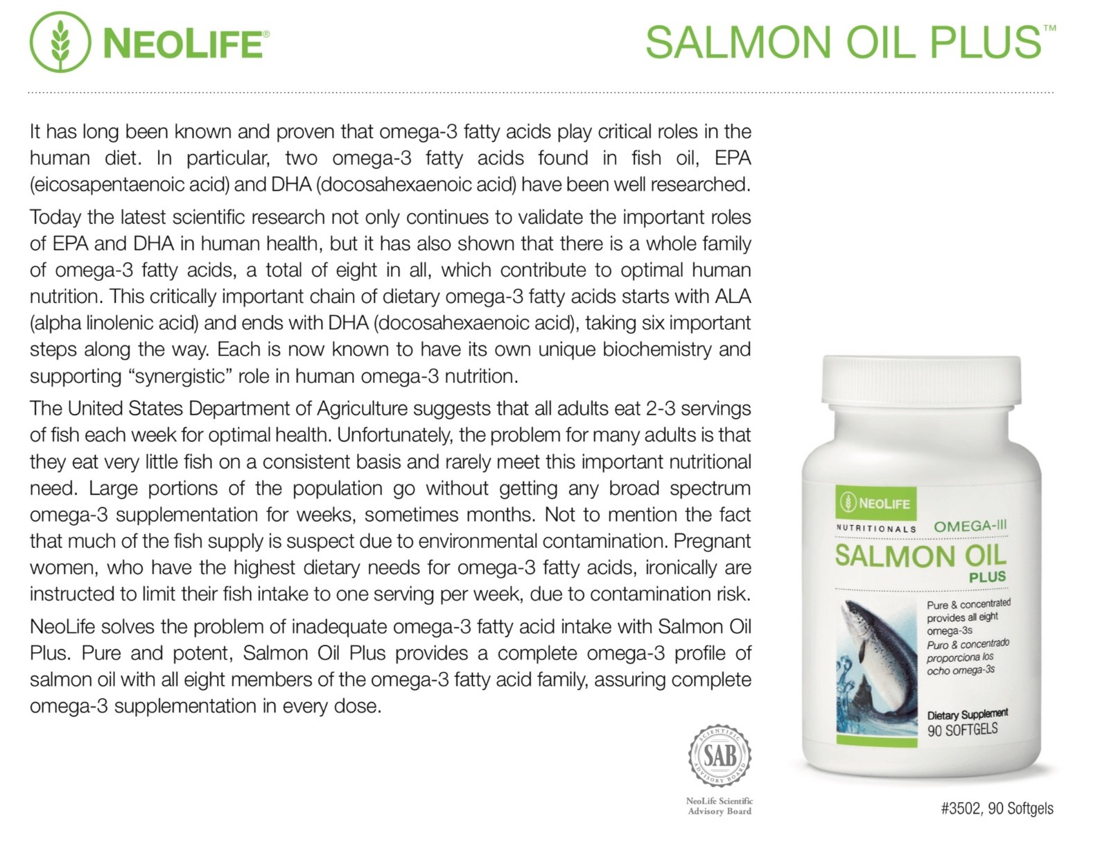 NeoLife Omega III Salmon Oil Plus Clinically proven formula of ultrapure eBay