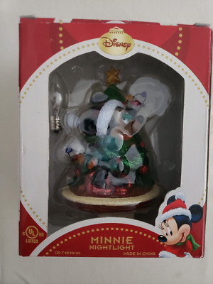 Disney Minnie Mouse Christmas Night Light With Christmas Tree  NIB NEW