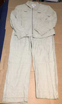 Vintage DJ SUMMERS Womens 2 Pc  Pants Suit Shoulder Pads - Green - USA - Size 12