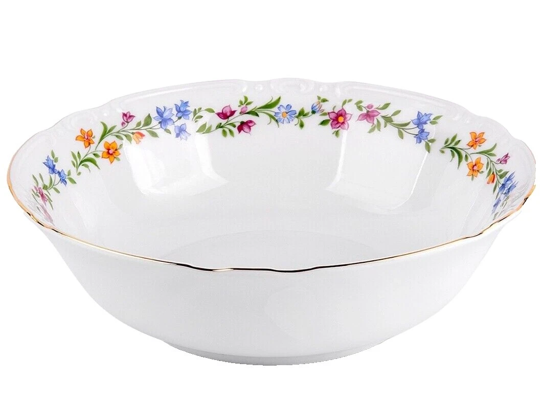 Tazones floral blanco